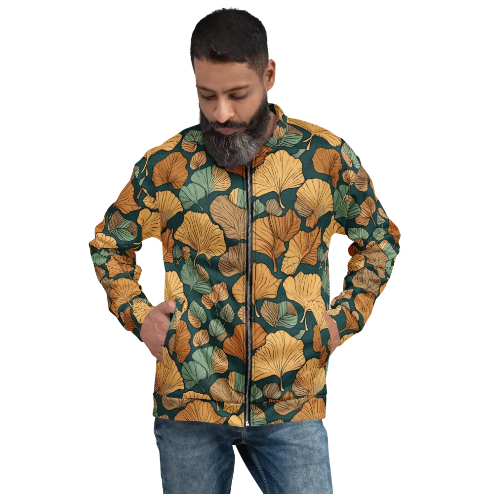 Ginkgo Noir on Bomber Jacket — Front
