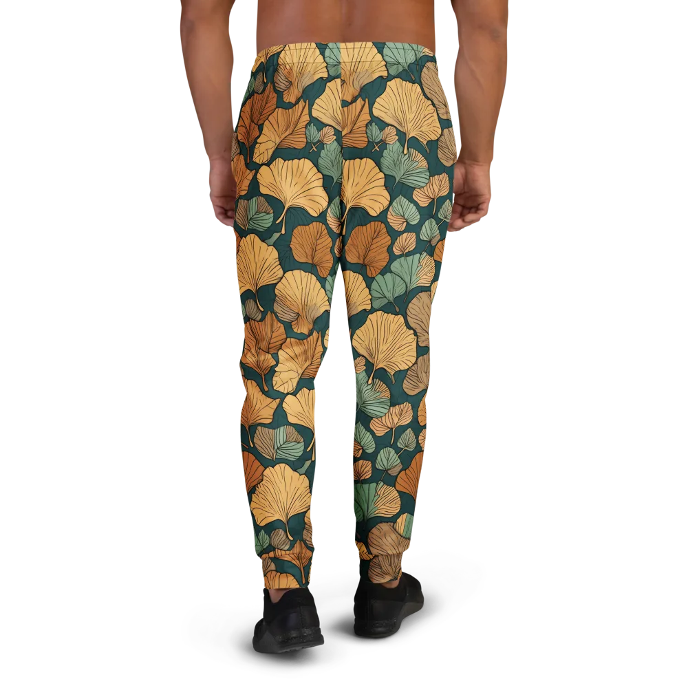 Ginkgo Noir on Men's Joggers — Back