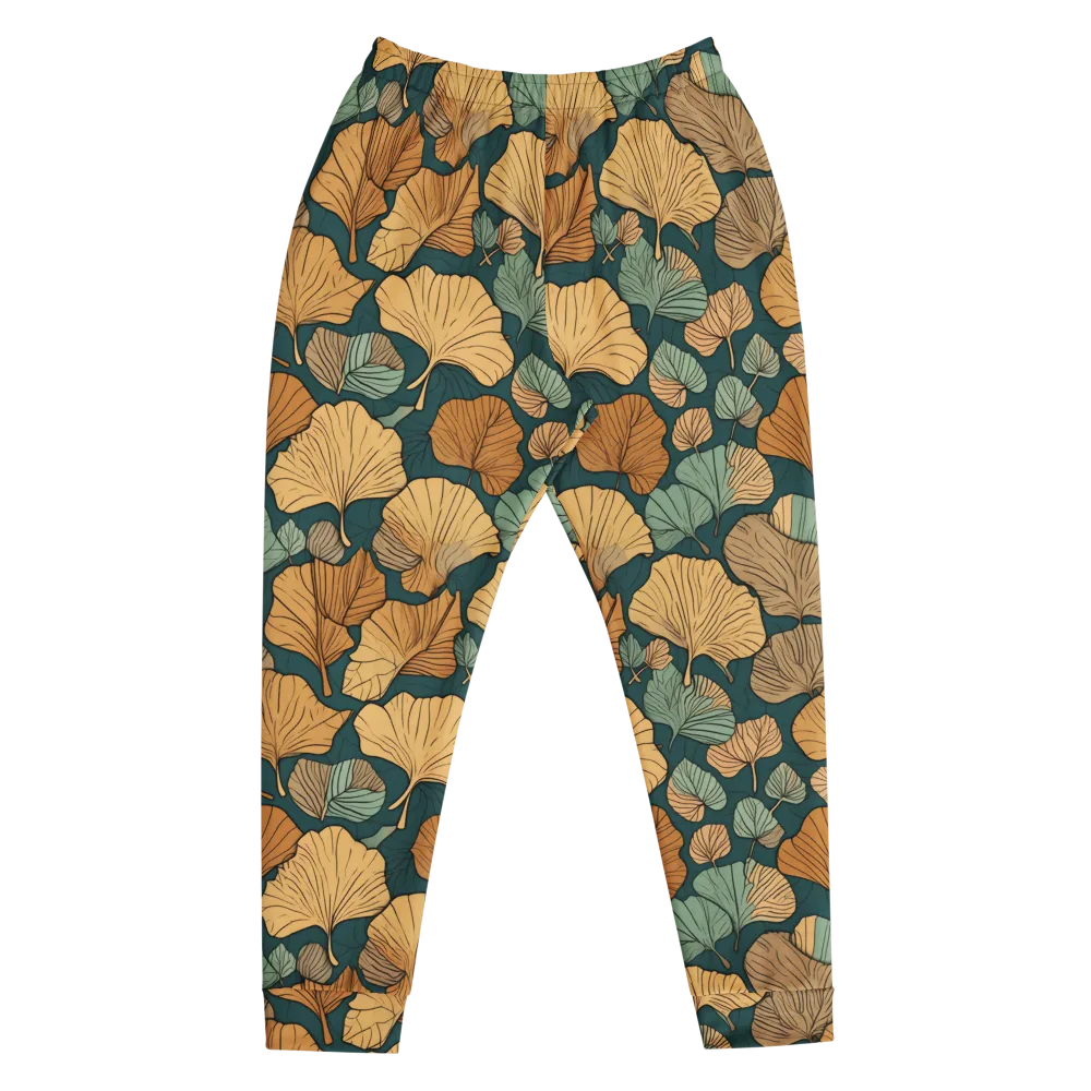 Ginkgo Noir on Men's Joggers — Front