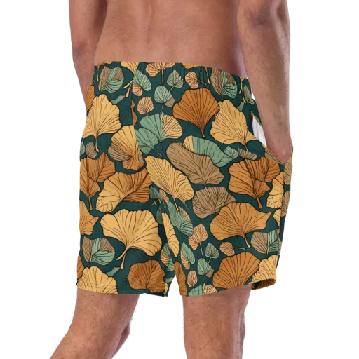 Ginkgo Noir on a Swim Trunks