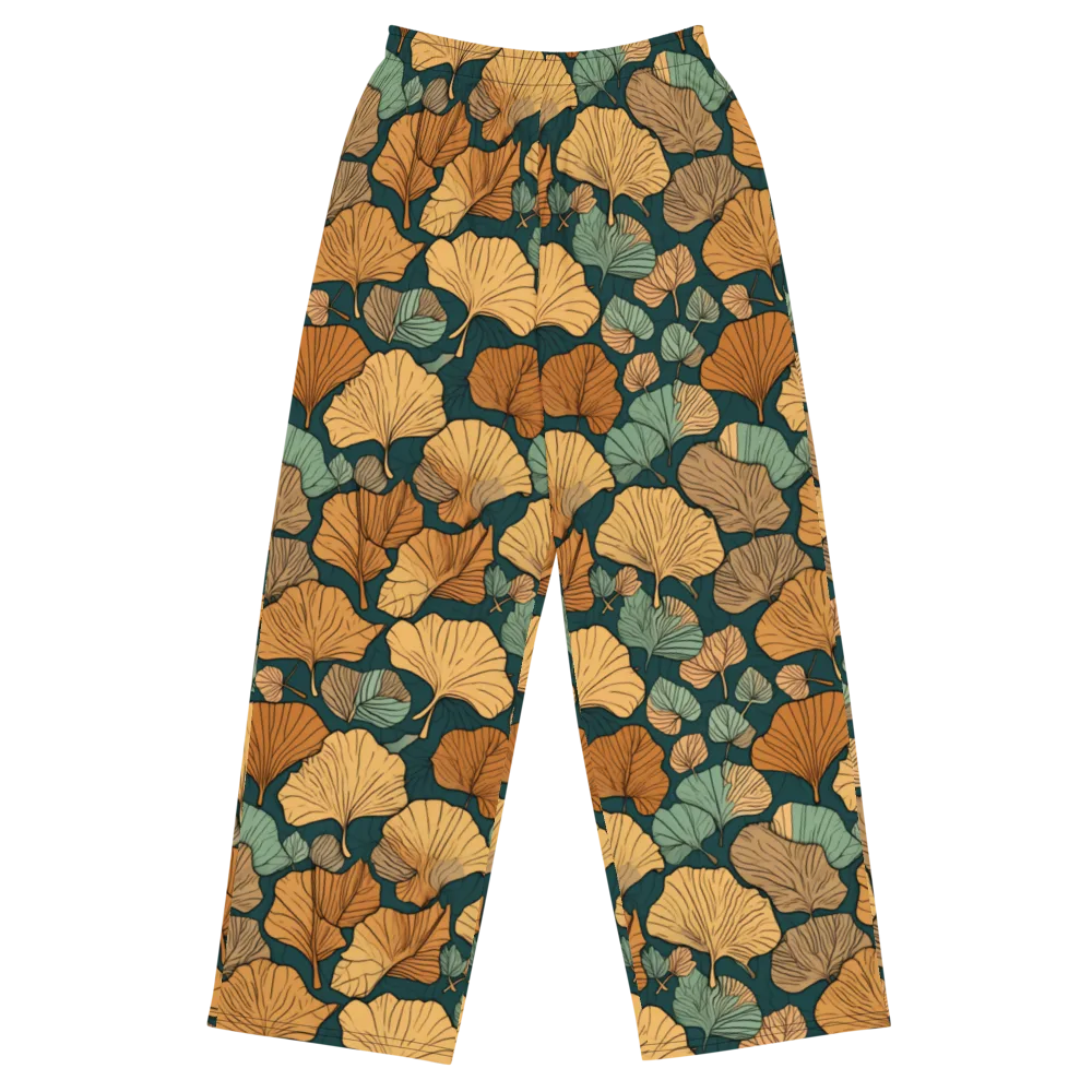 Ginkgo Noir on Wide-Leg Pants — Front