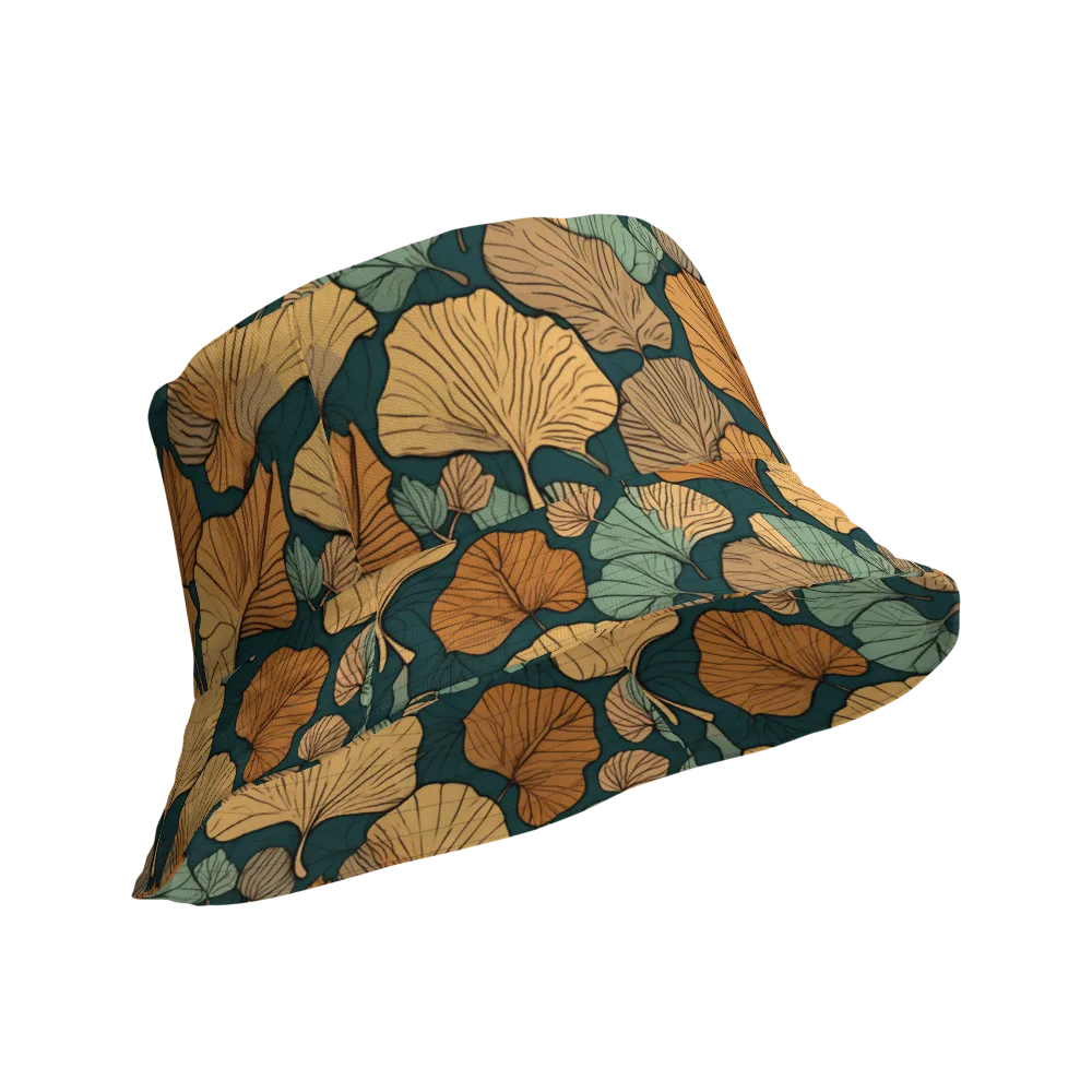Ginkgo Noir on Reversible Bucket Hat — Product details Outside