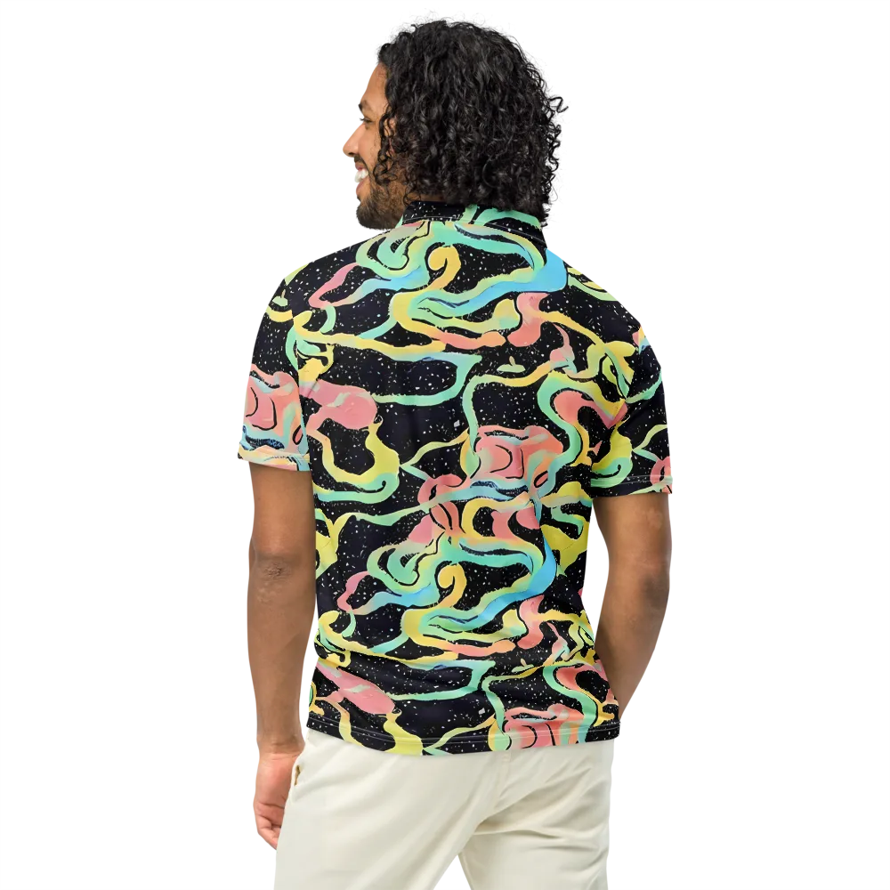 Mcguire Wavelength on Men's Slim Fit Polo Shirt — Back