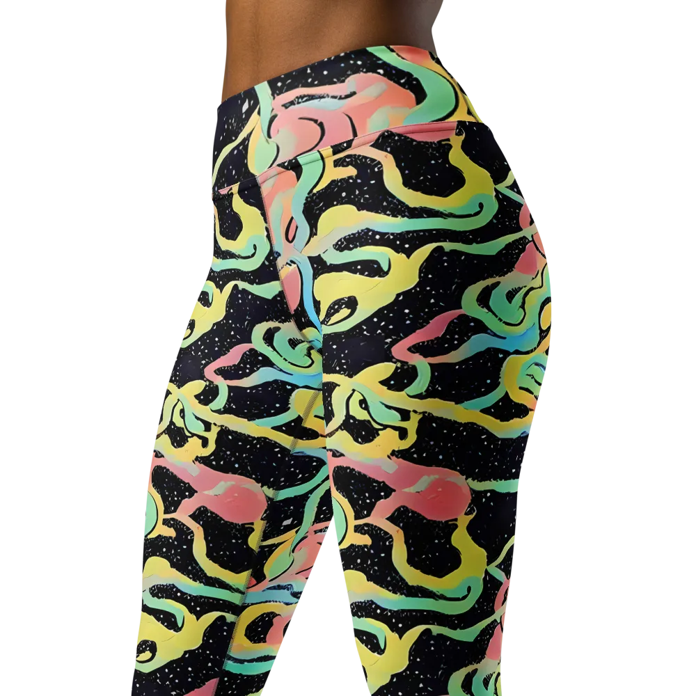 Mcguire Wavelength on Yoga Leggings — Left Front