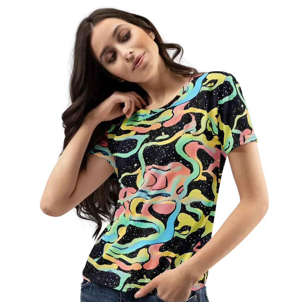 Mcguire Wavelength on Women's Crew Neck T-Shirt — Left Front