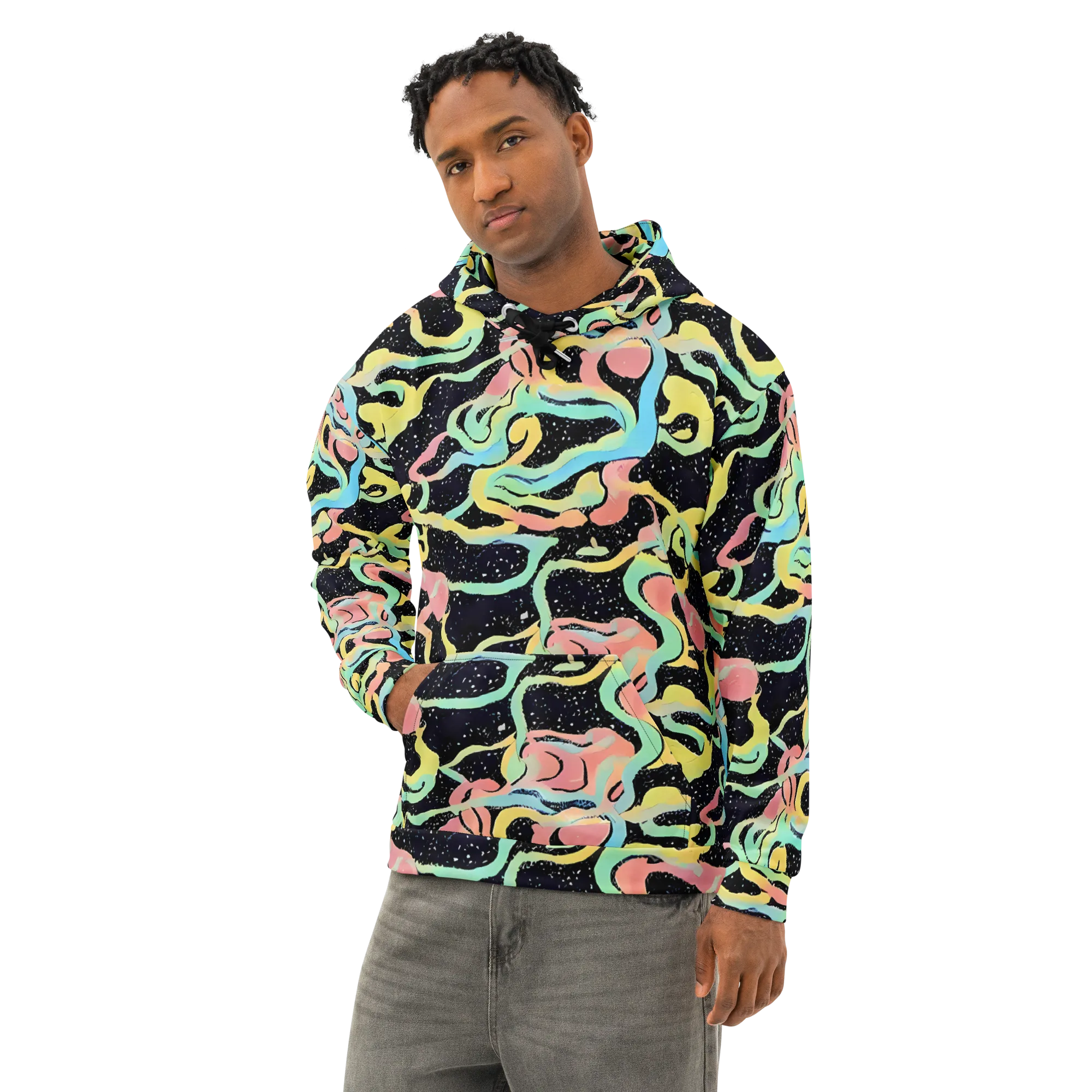 Mcguire Wavelength on Cotton Hoodie — Left Front