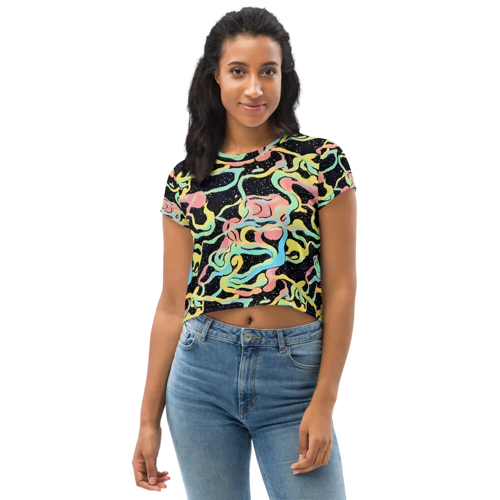 Mcguire Wavelength on Crop Tee — Front