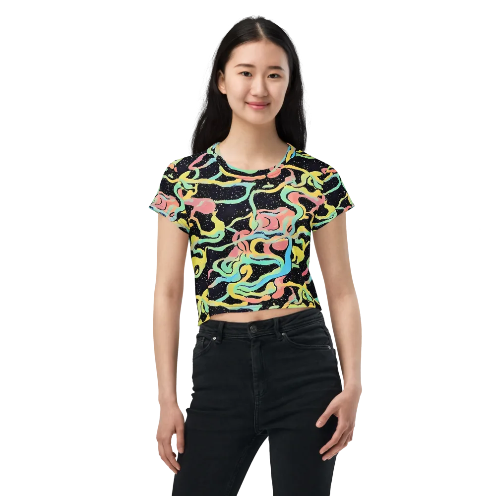 Mcguire Wavelength on Crop Tee — Front