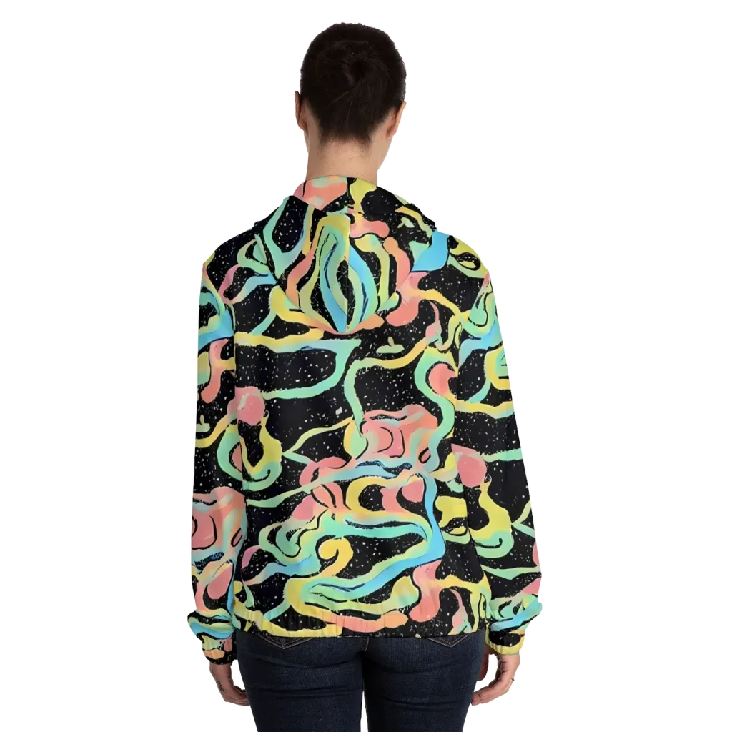 Mcguire Wavelength on Women's Full-Zip Hoodie — Back On Person