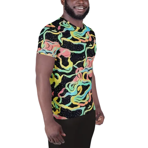 Mcguire Wavelength on a Men's Athletic T-Shirt