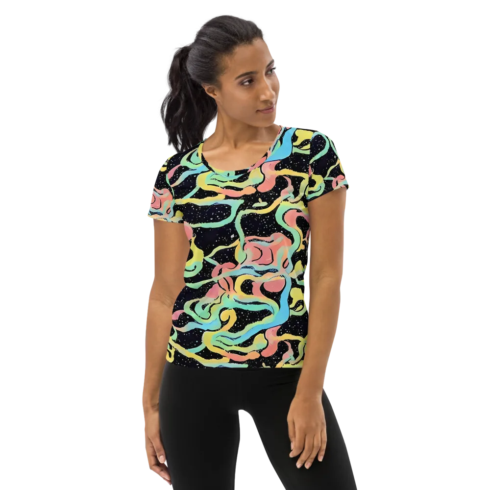 Mcguire Wavelength on Women's Athletic T-Shirt — Front