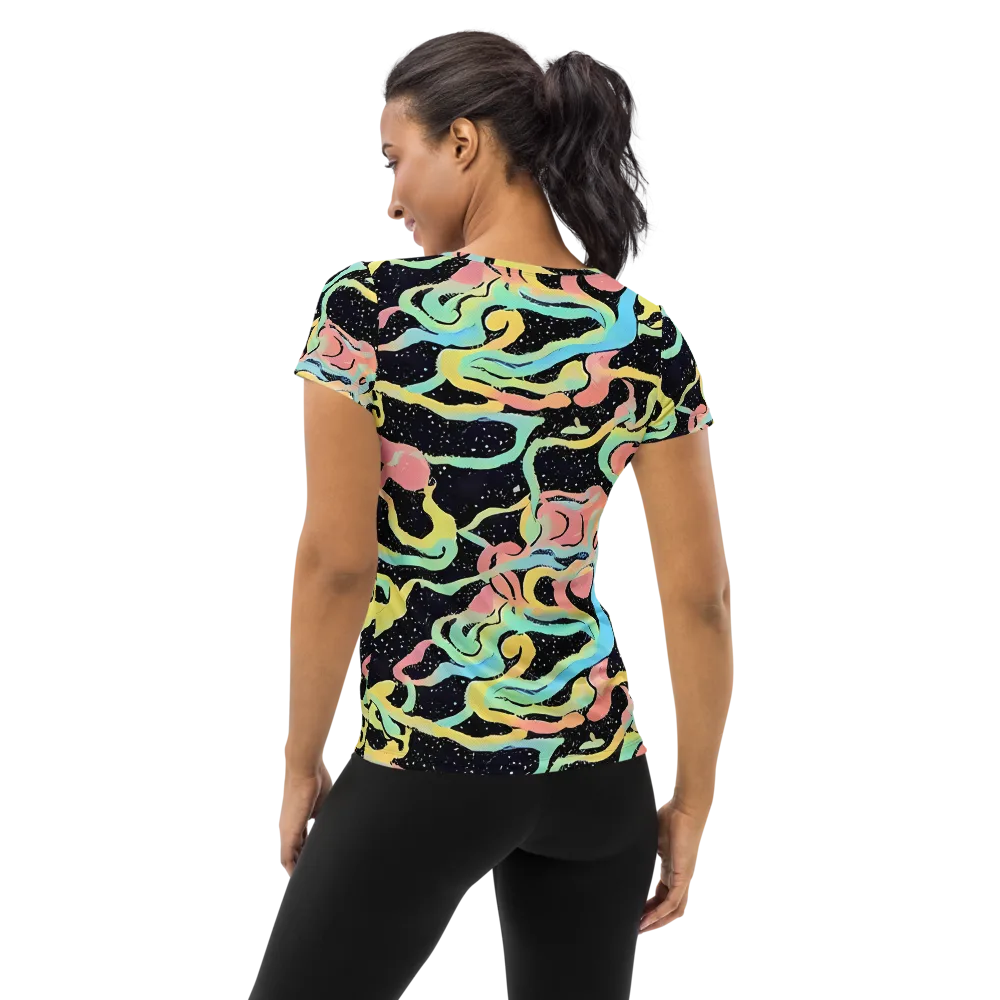 Mcguire Wavelength on Women's Athletic T-Shirt — Back