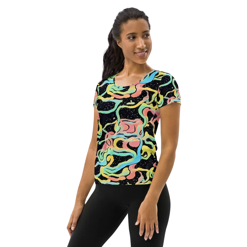 Mcguire Wavelength on Women's Athletic T-Shirt — Left
