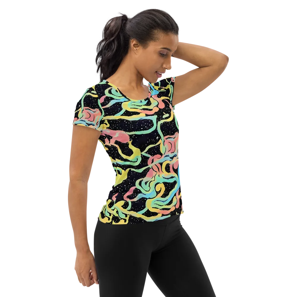 Mcguire Wavelength on Women's Athletic T-Shirt — Right