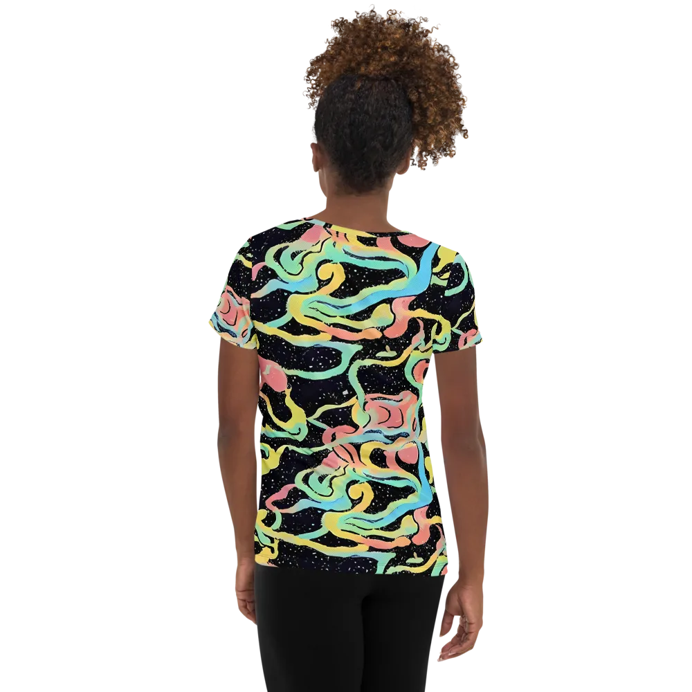 Mcguire Wavelength on Women's Athletic T-Shirt — Back