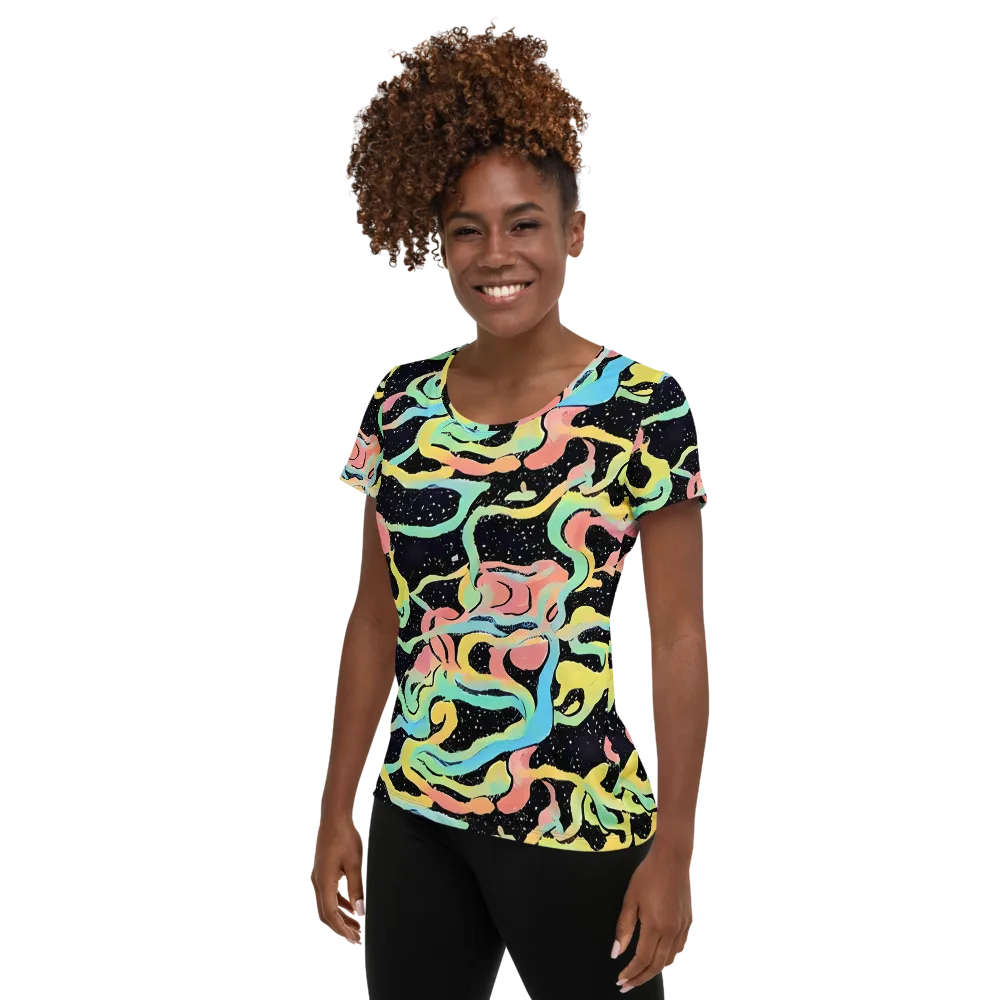 Mcguire Wavelength on Women's Athletic T-Shirt — Left