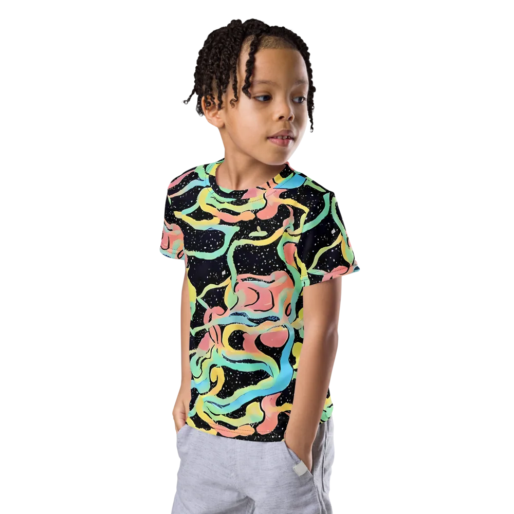 Mcguire Wavelength on Kids Crew Neck T-Shirt — Left Front
