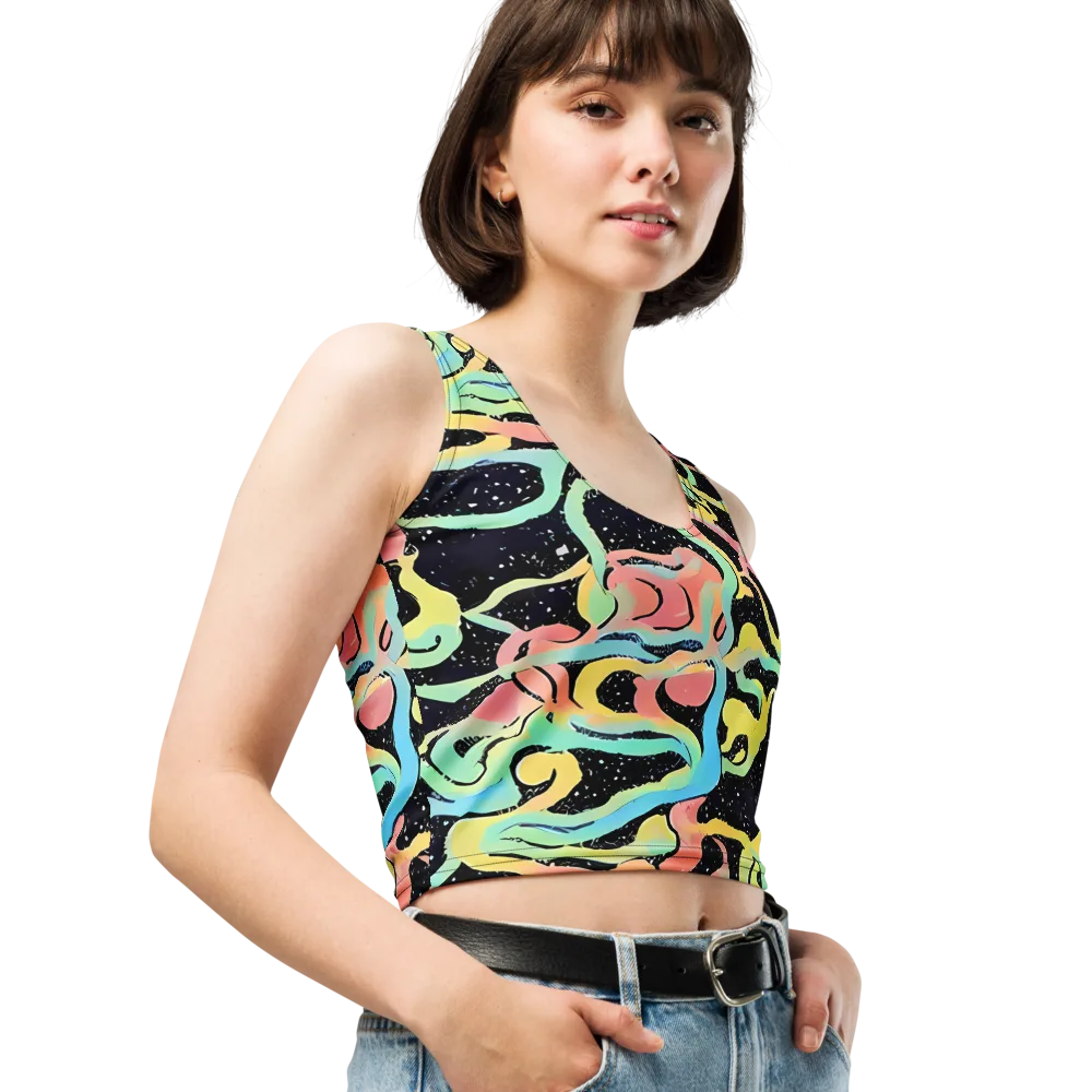 Mcguire Wavelength on Crop Top — Right Front