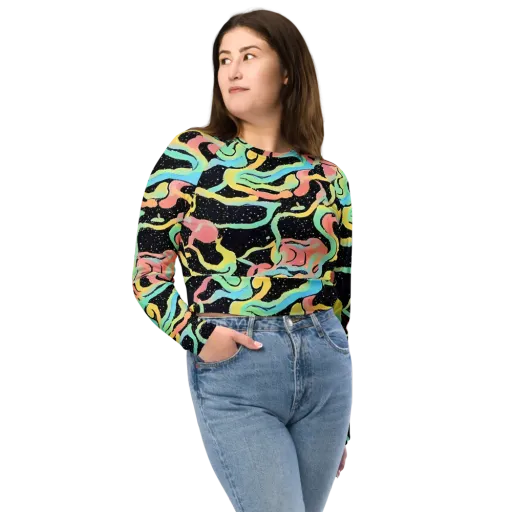 Mcguire Wavelength on a Long Sleeve Crop Top