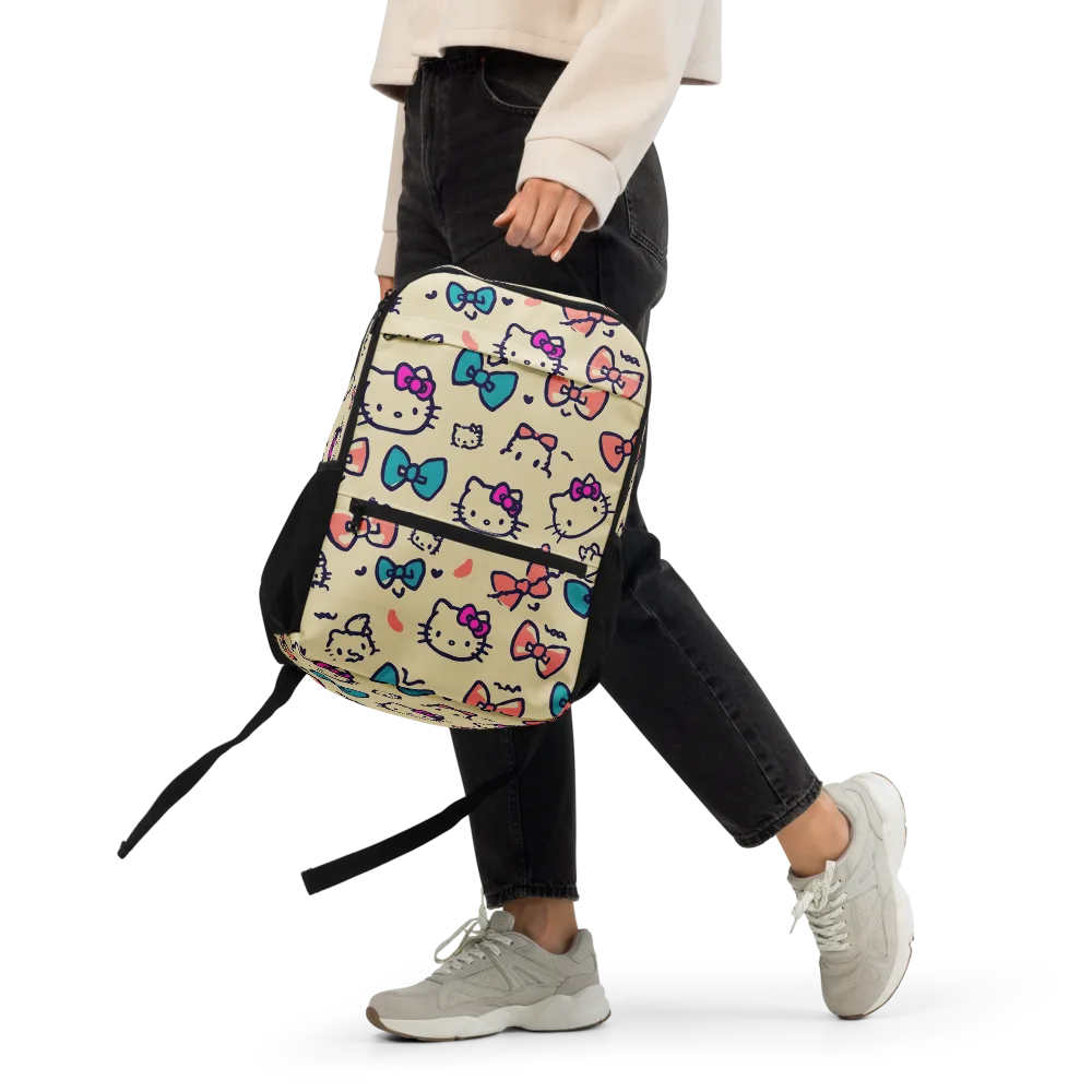 Bow Kitty Parade on Utility Backpack — Front