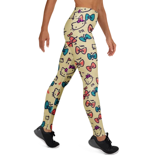 Bow Kitty Parade on a Yoga Leggings