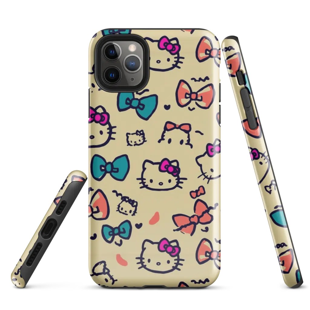 Bow Kitty Parade on Tough Case for iPhone® — Front