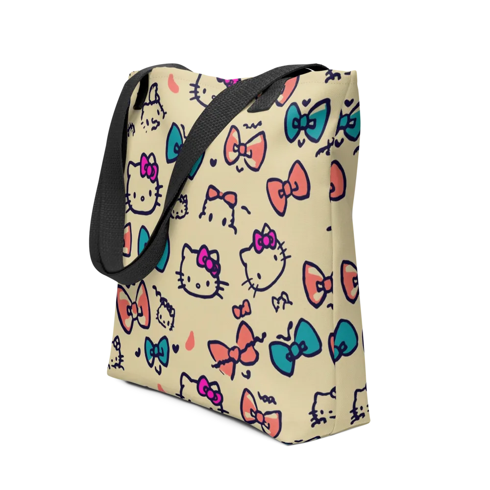 Bow Kitty Parade on Tote Bag — Front