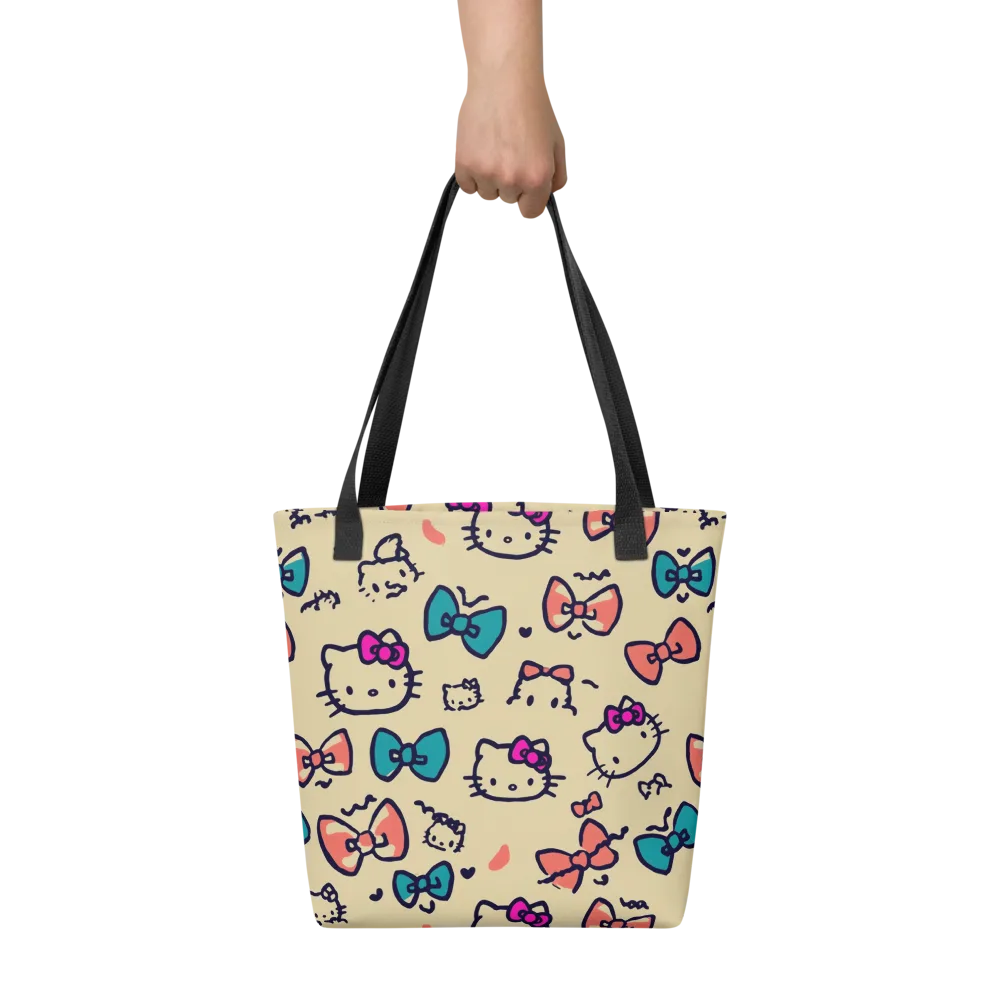 Bow Kitty Parade on Tote Bag — Front