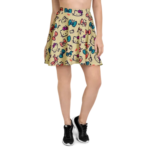 Bow Kitty Parade on a Skater Skirt