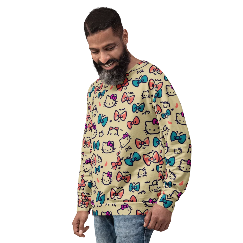 Bow Kitty Parade on Sweatshirt — Left Front