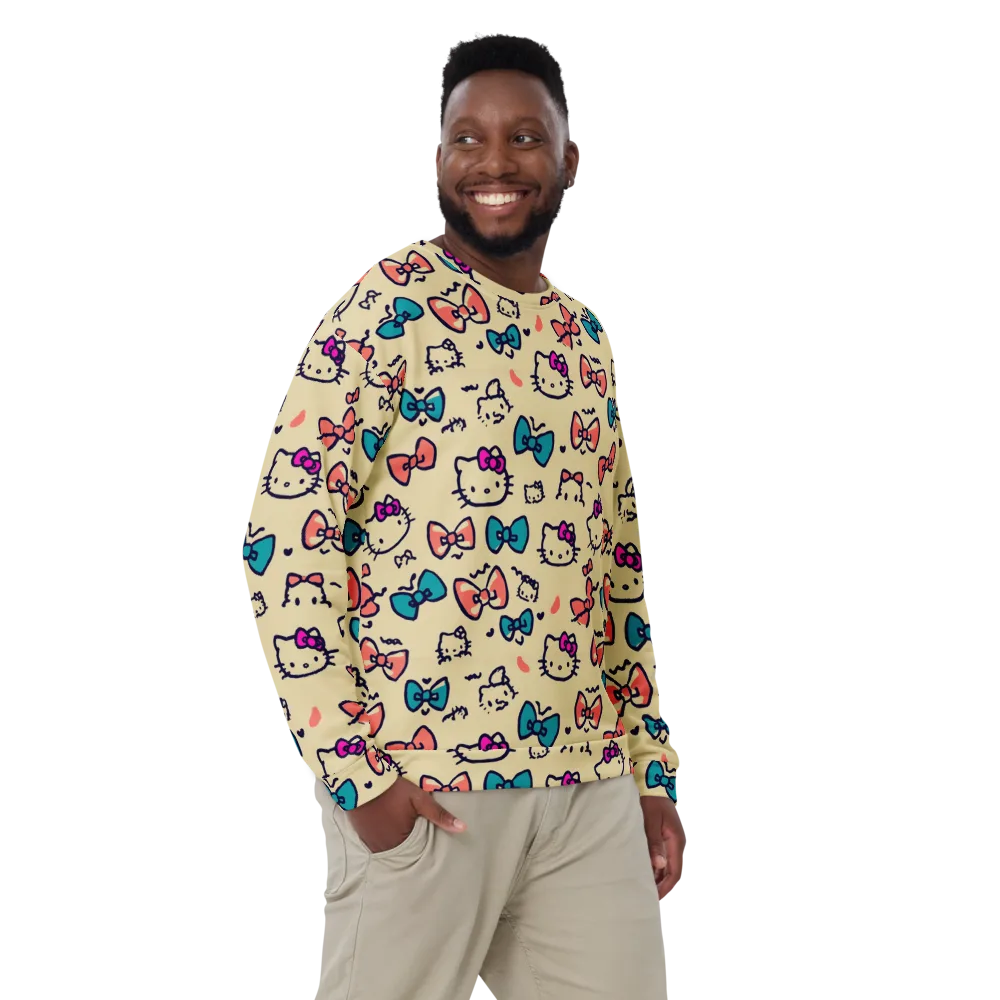Bow Kitty Parade on Sweatshirt — Front