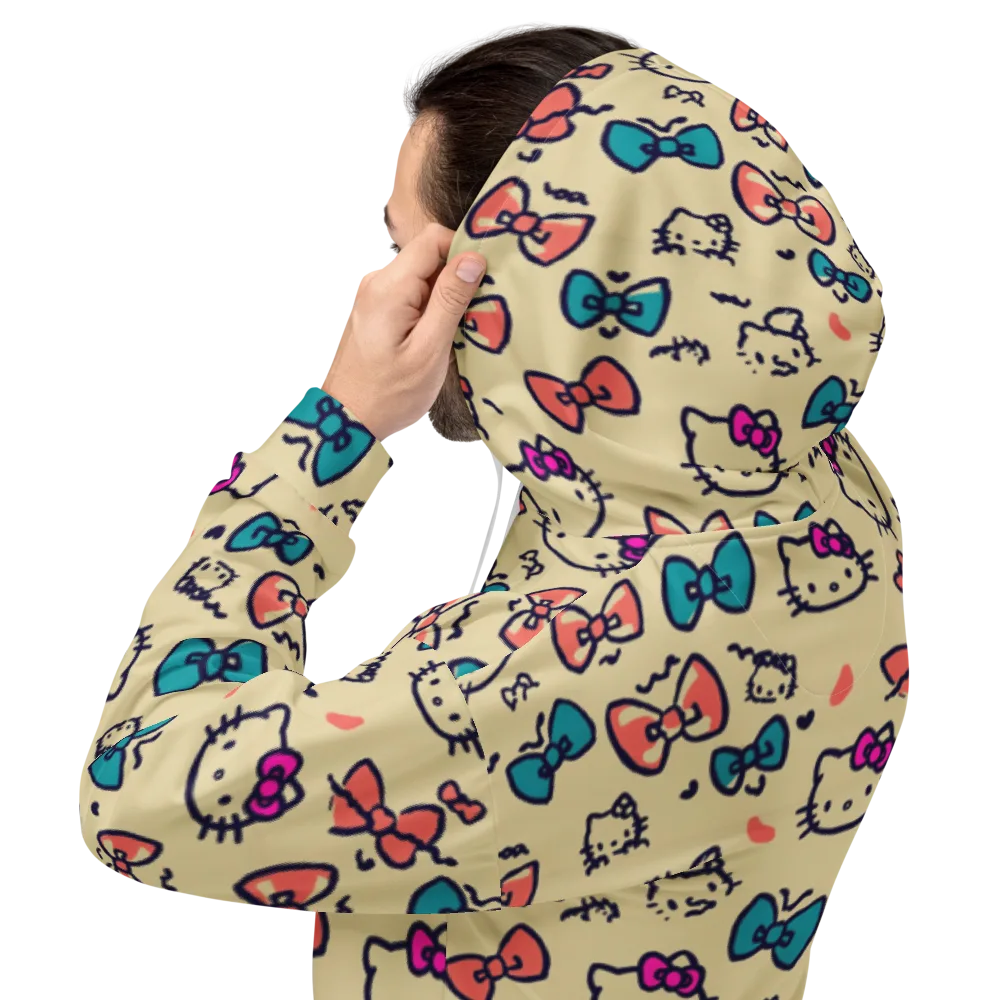 Bow Kitty Parade on Hoodie — Back
