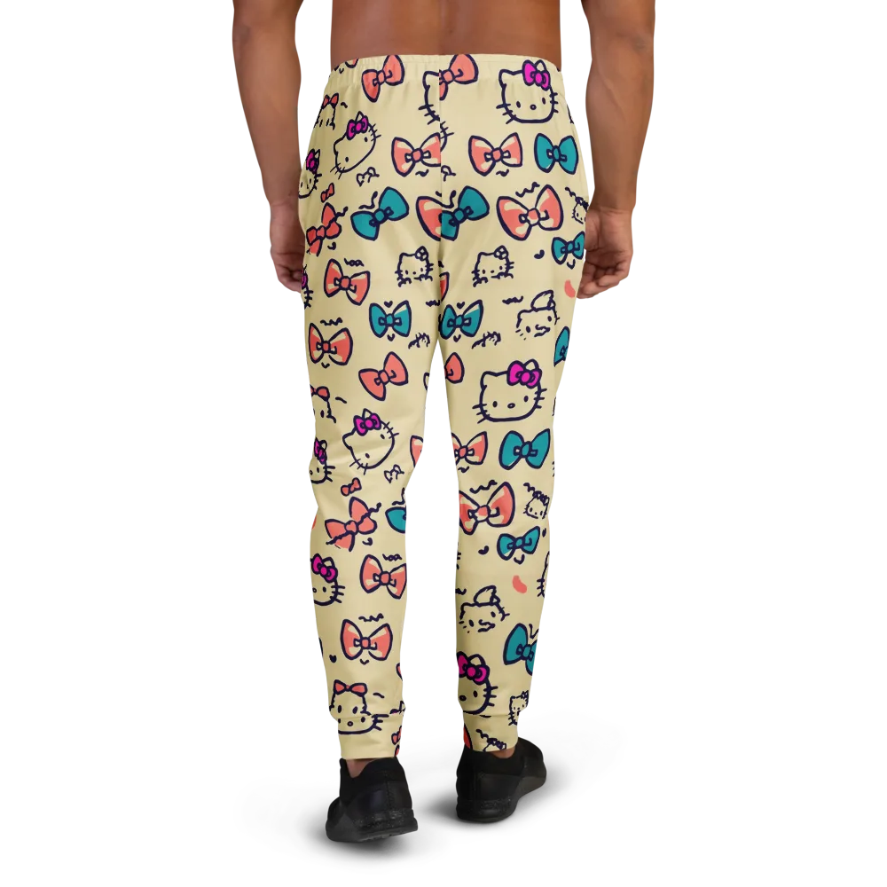 Bow Kitty Parade on Men's Joggers — Back