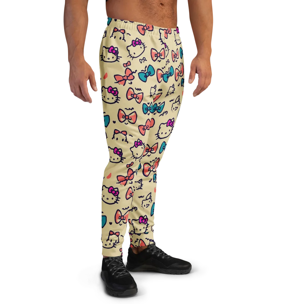 Bow Kitty Parade on Men's Joggers — Right