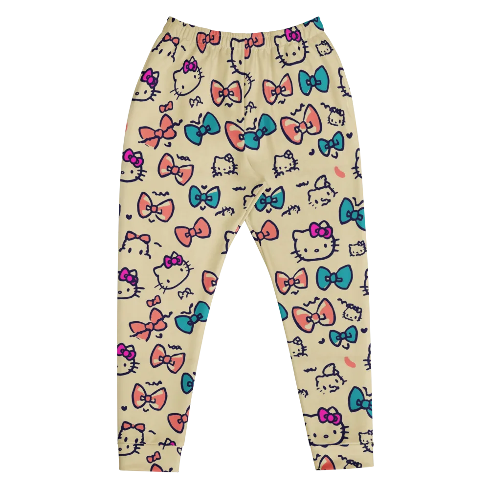 Bow Kitty Parade on Men's Joggers — Front
