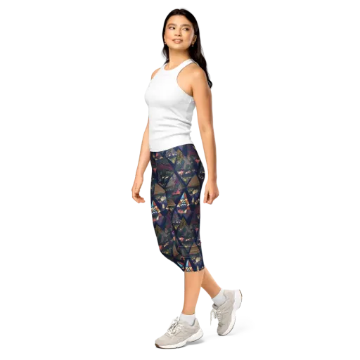 Triangle Garden on a Capri Leggings