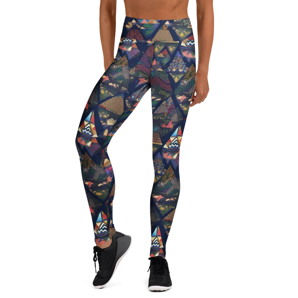 Triangle Garden on Yoga Leggings — Front