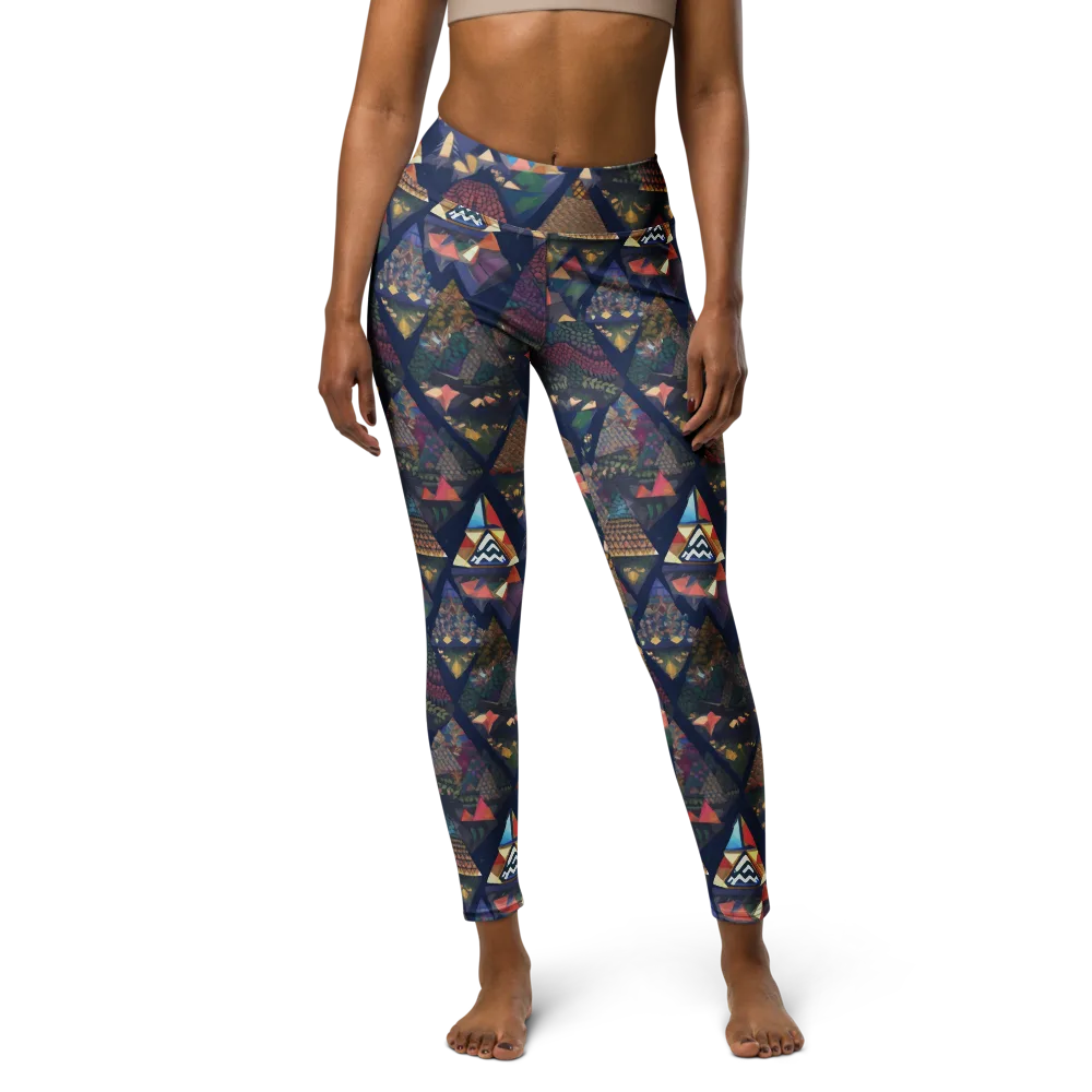 Triangle Garden on Yoga Leggings — Front