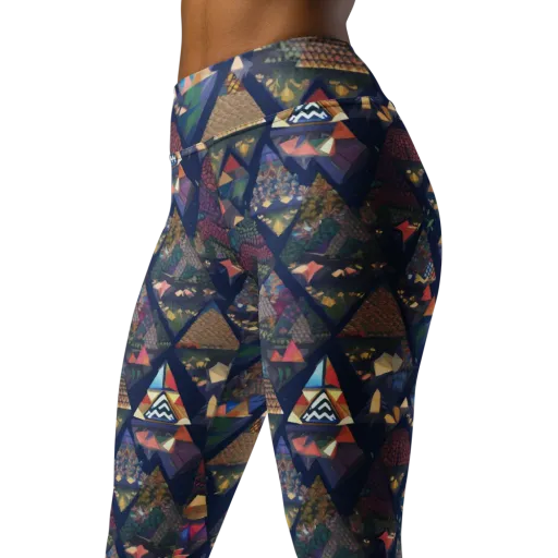 Triangle Garden on a Yoga Leggings