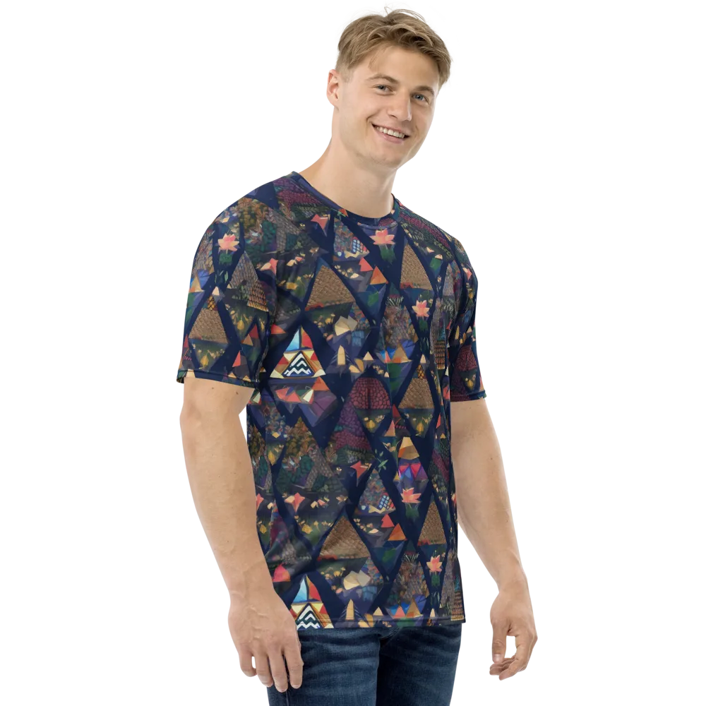 Triangle Garden on Men's Crew Neck T-Shirt — Right