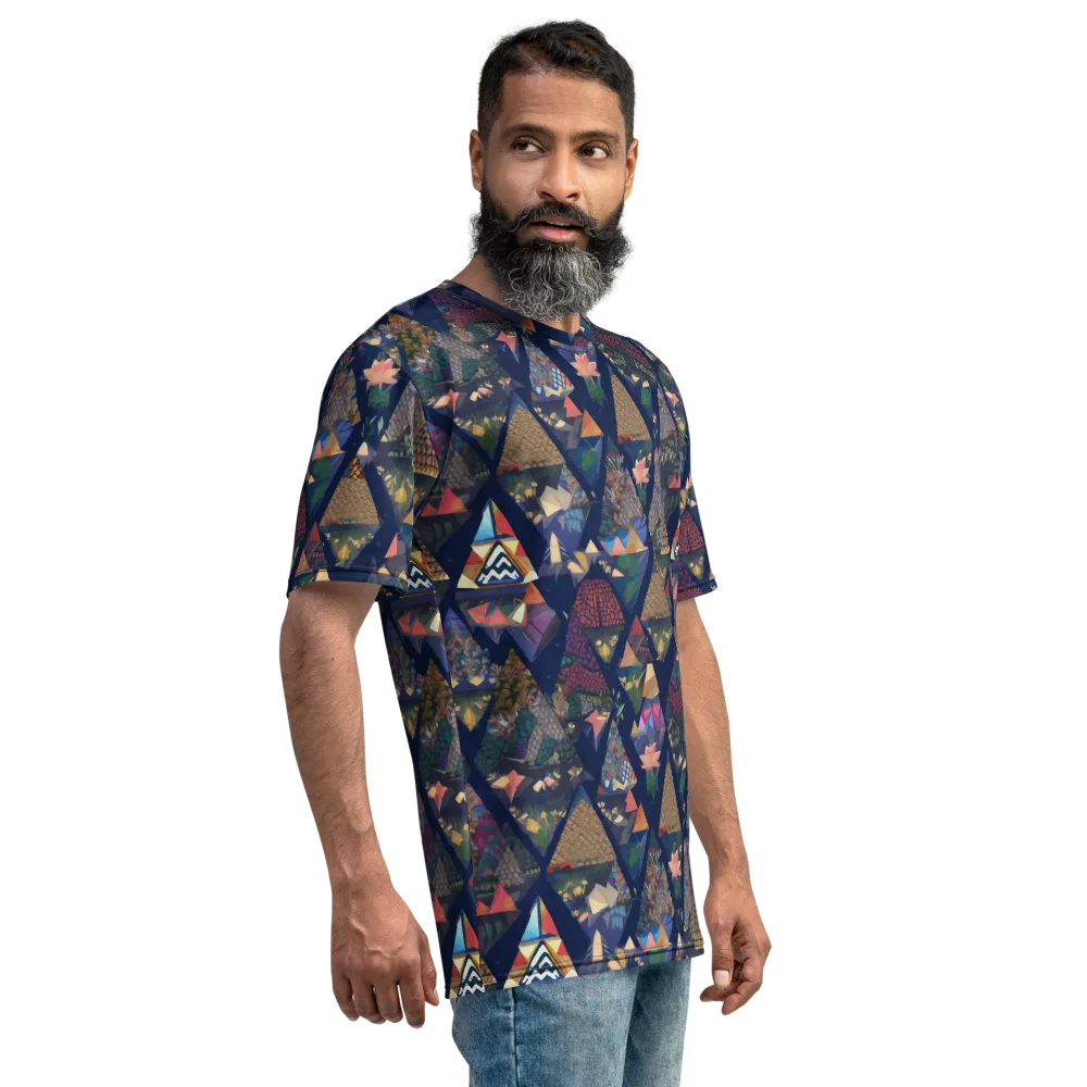Triangle Garden on Men's Crew Neck T-Shirt — Right