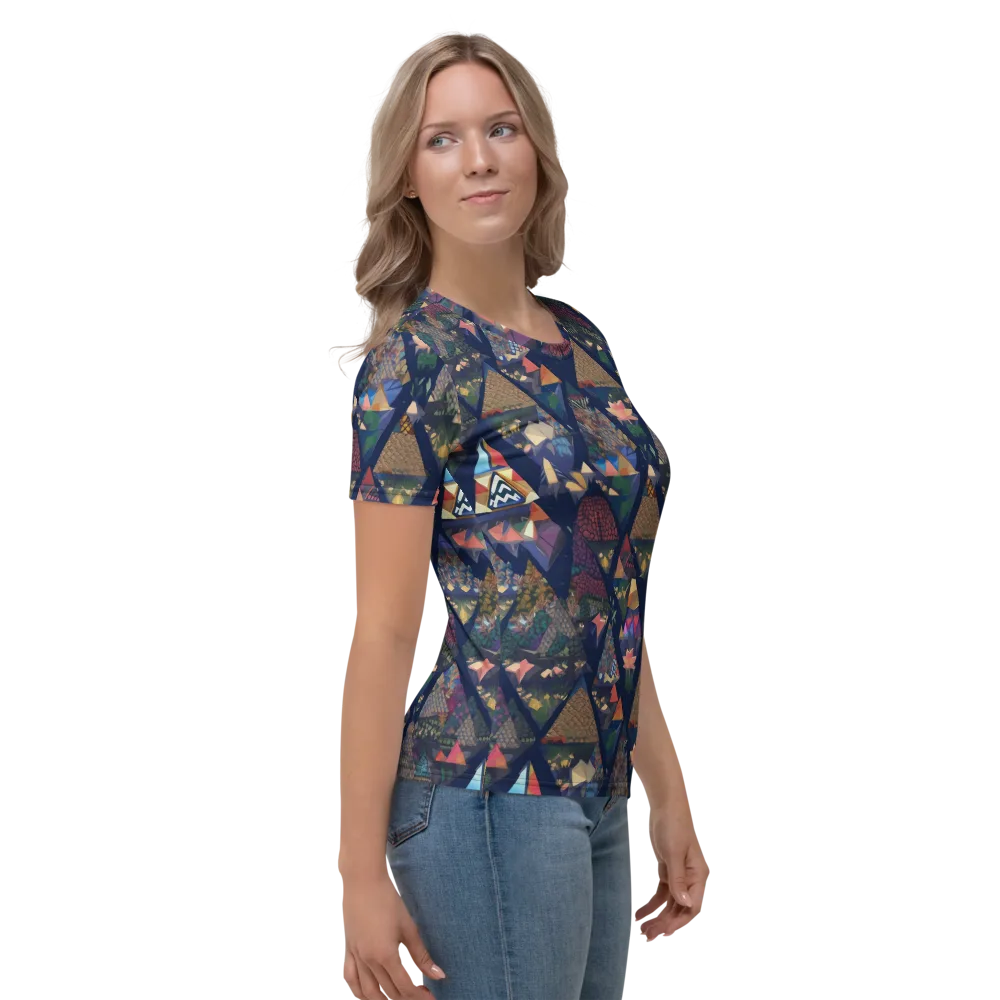 Triangle Garden on Women's Crew Neck T-Shirt — Right