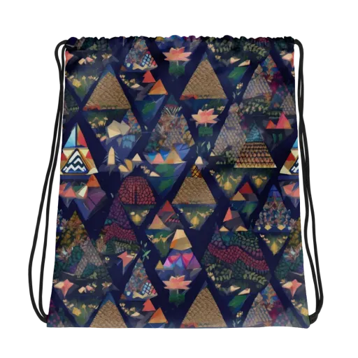 Triangle Garden on a Drawstring Bag