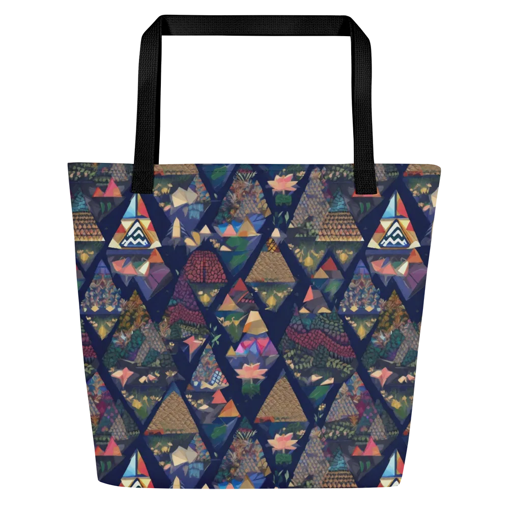 Triangle Garden on Large Tote Bag W/ Pocket — Front