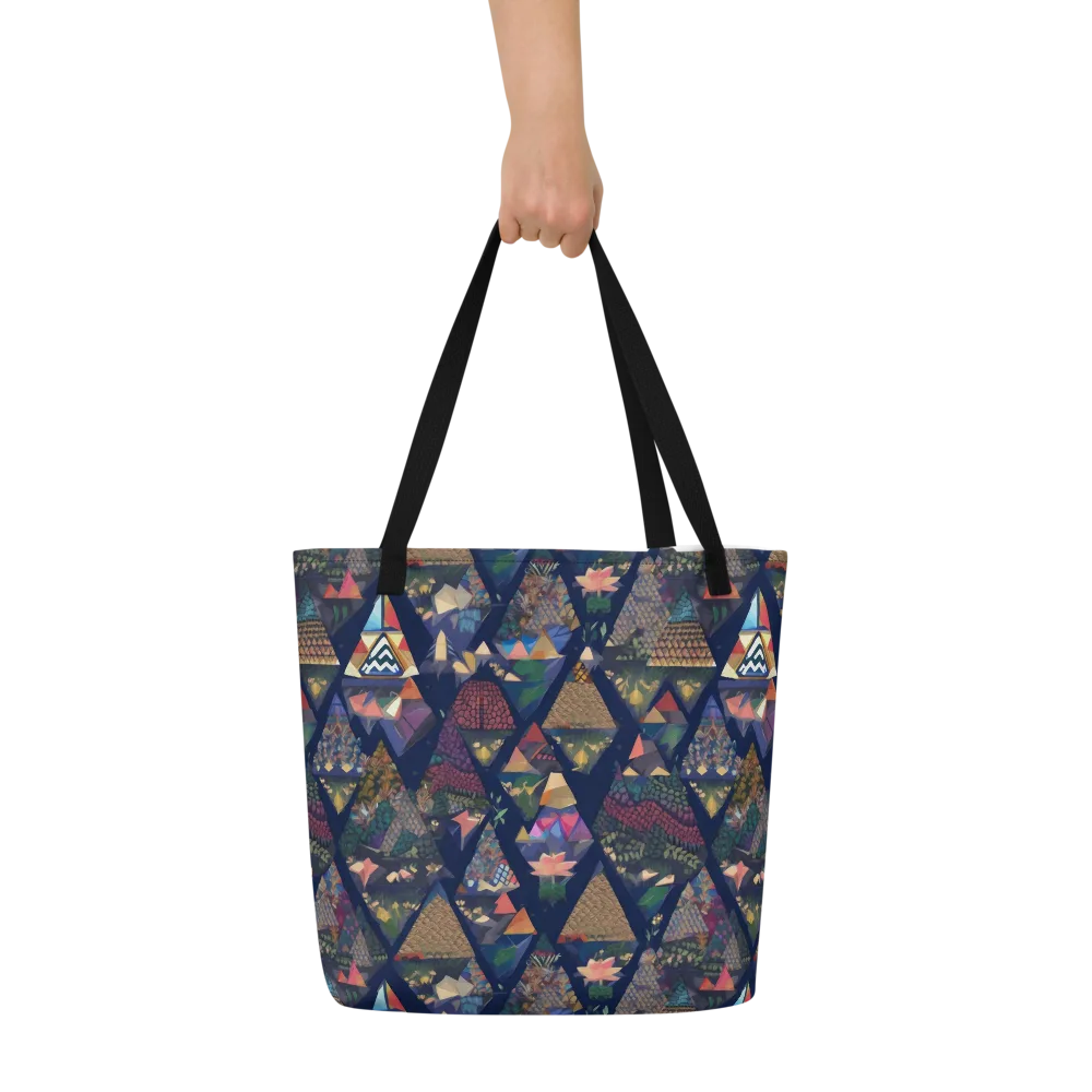 Triangle Garden on Large Tote Bag W/ Pocket — Front