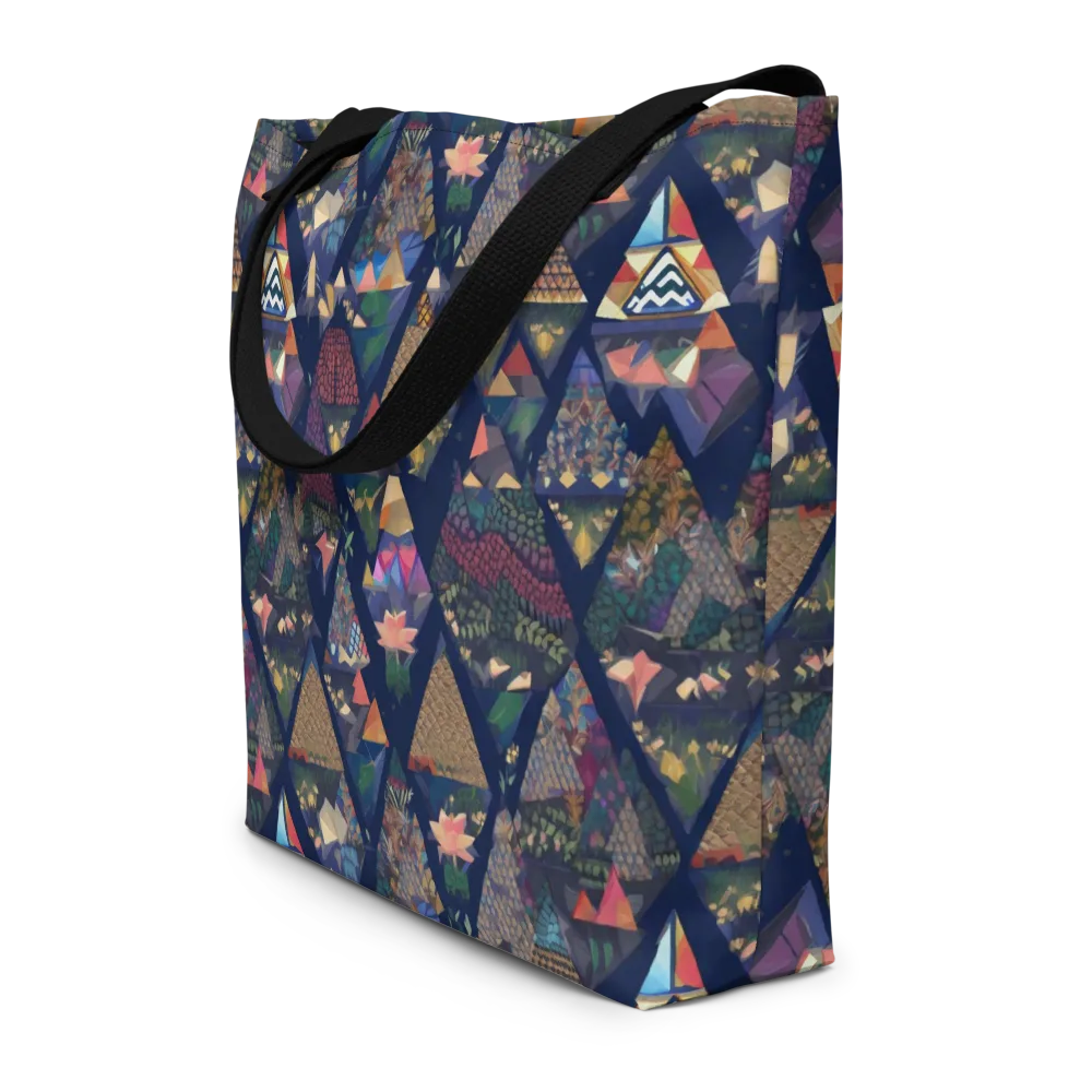 Triangle Garden on Large Tote Bag W/ Pocket — Front
