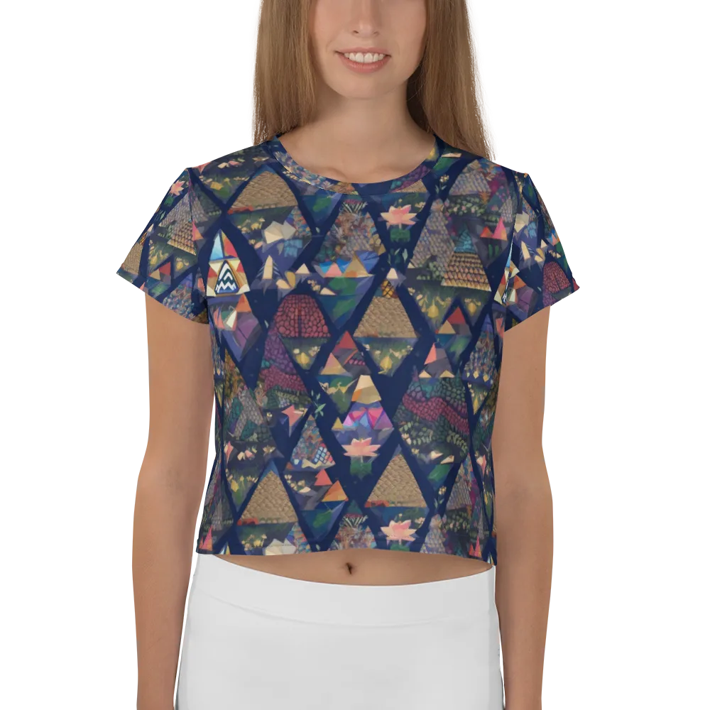 Triangle Garden on Crop Tee — Front