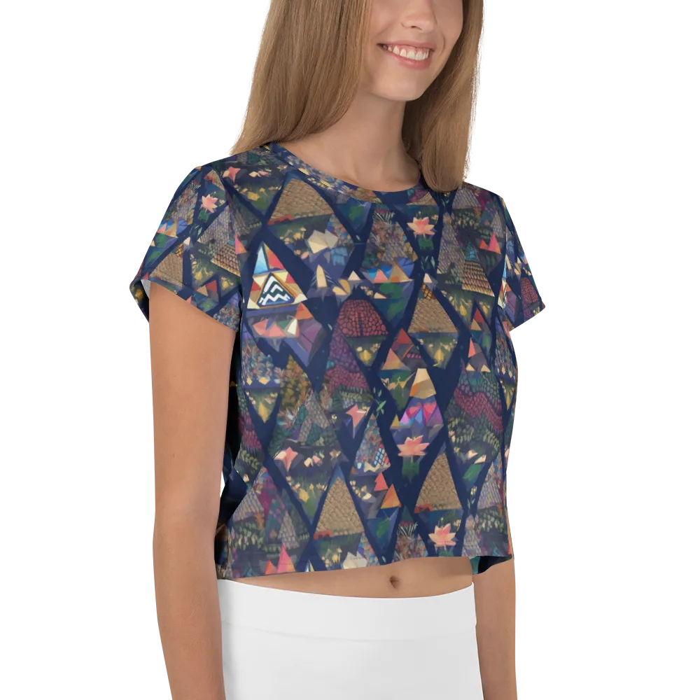Triangle Garden on Crop Tee — Right