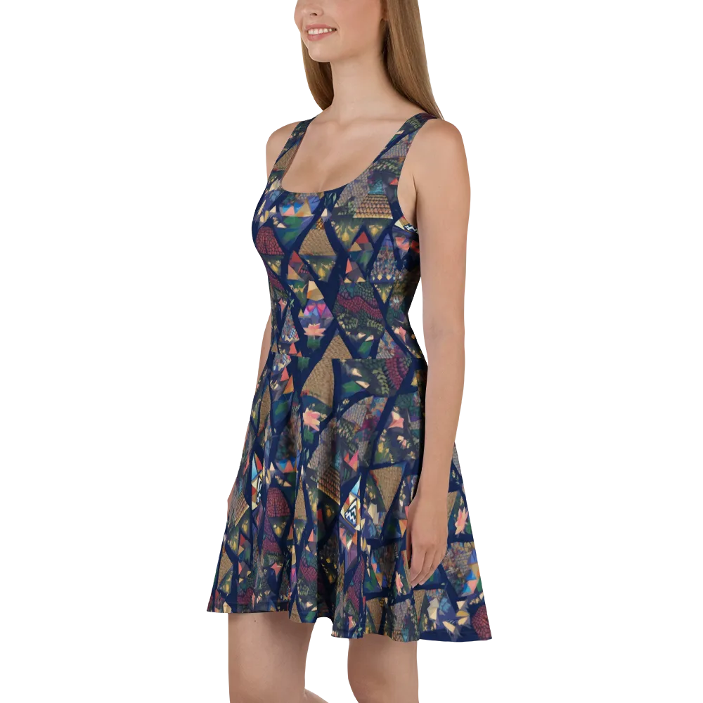 Triangle Garden on Skater Dress — Left