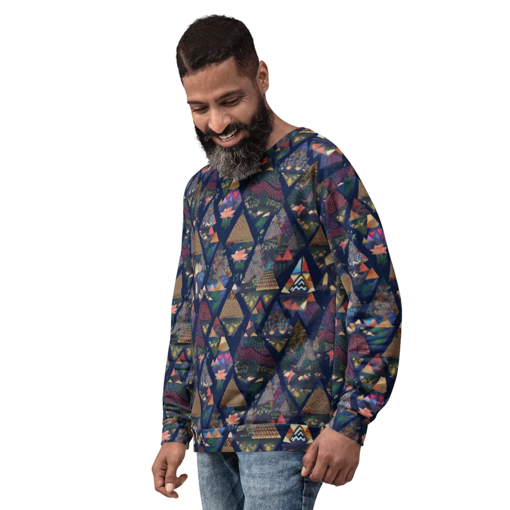 Triangle Garden on Sweatshirt — Left Front